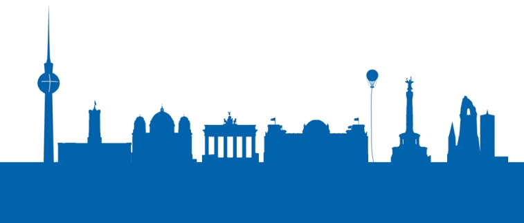Grafik der Stadtsilhouette von Berlin